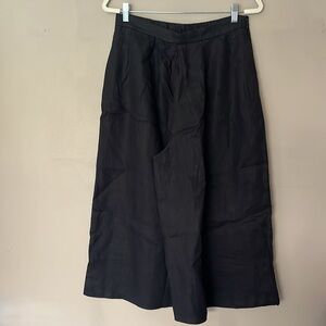 Anthropologie Linen Pleated Culotte Trousers size medium new